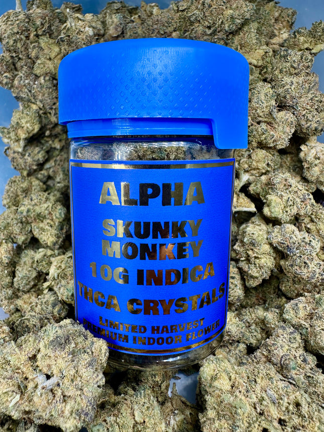 Skunky Monkey THCa Flower Indica 10g 🟣