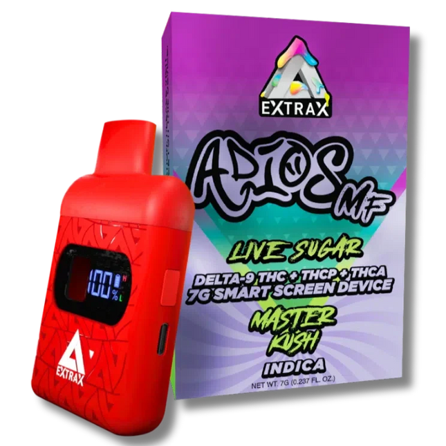 Adios Extrax GRANDDADDY PURPLE INDICA THCA THC-P Disposable Vape Pen 7G