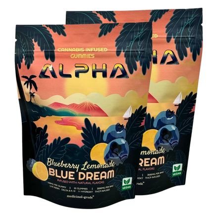 THC Gummies Blueberry Lemonade 30 Pack 3600mg