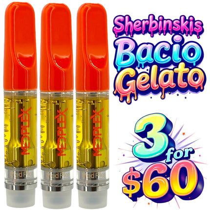 Sherbinskis Bacio Gelato THC Cart 1g Hybrid