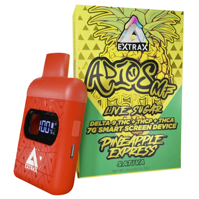 Adios Extrax PINEAPPLE EXPRESS HYBRID THCA THC-P Disposable Vape Pen 7G