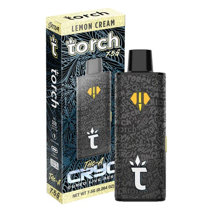 Torch Cryo THC-A Disposabe Vape Pen Lemon Cream Sativa 7.5g
