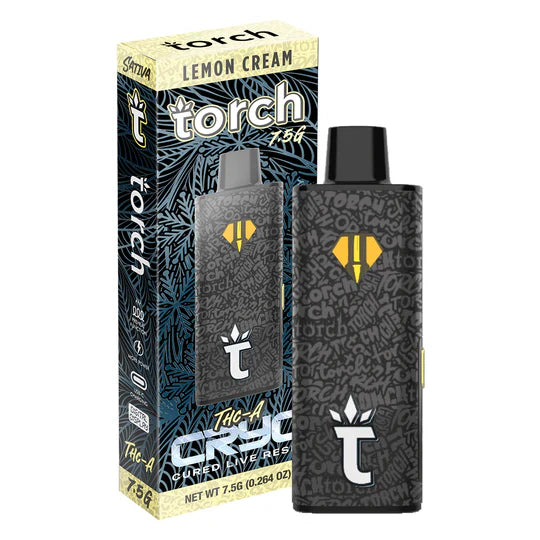 Torch Cryo THC-A Disposabe Vape Pen Lemon Cream Sativa 7.5g
