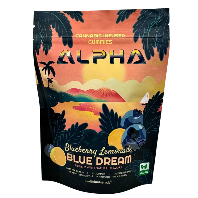 THC Gummies Blueberry Lemonade 30 Pack 3600mg