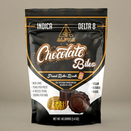 THC Chocolate Peanut Butter Vegan Bites 4 CT