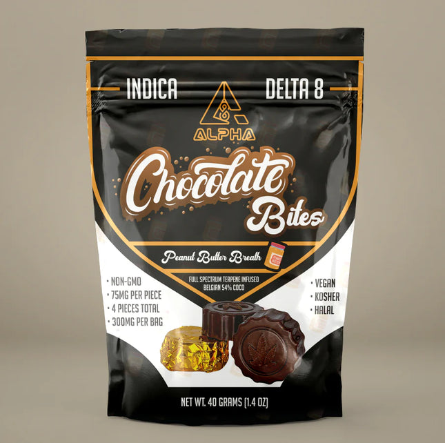 THC Chocolate Peanut Butter Vegan Bites 4 CT