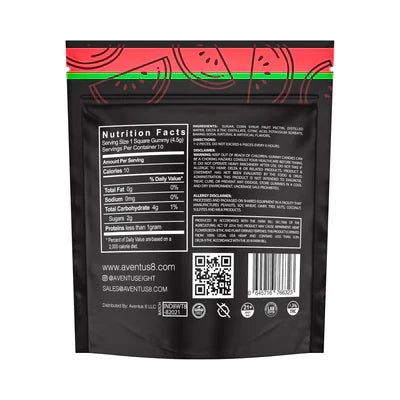 Aventus 600mg Delta-8 THC Watermelon Gummies Vegan 10 Pack