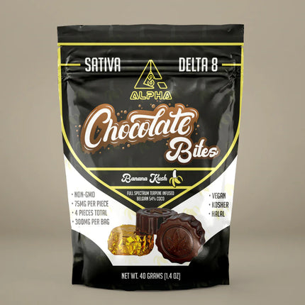 THC Chocolate Banana Vegan Bites 4 CT