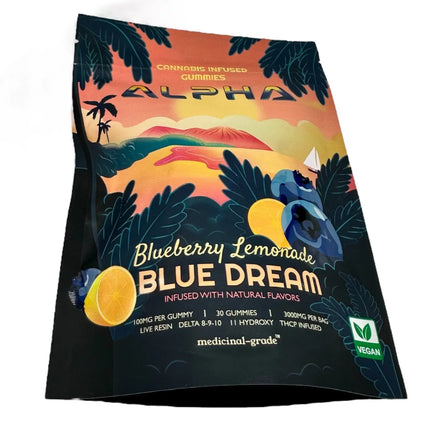 THC Gummies Blueberry Lemonade 30 Pack 3600mg