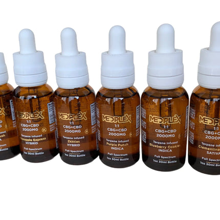 CBG + CBD Oil Clementine Kush Sativa Tincture Drops 2000mg