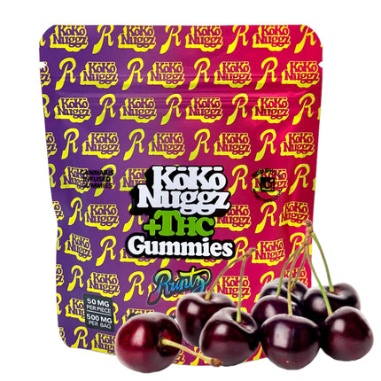 Koko Black Cherry 500mg THC Gummies Vegan Gummies 10 Ct