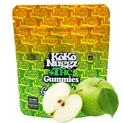 Green Apple THC GUMMIES 1200mg 10 CT