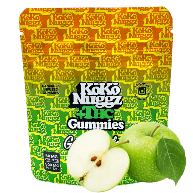 Green Apple THC GUMMIES 1200mg 10 CT