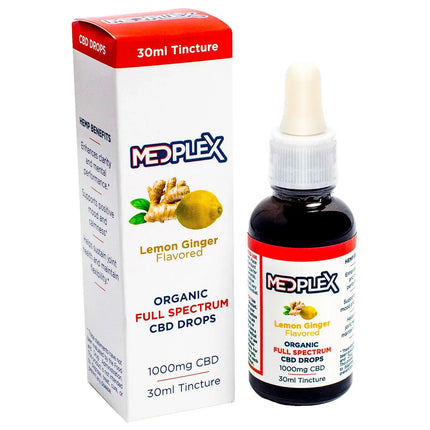 Lemon Ginger CBD Oil  Tincture Drops 1000mg Full Spectrum