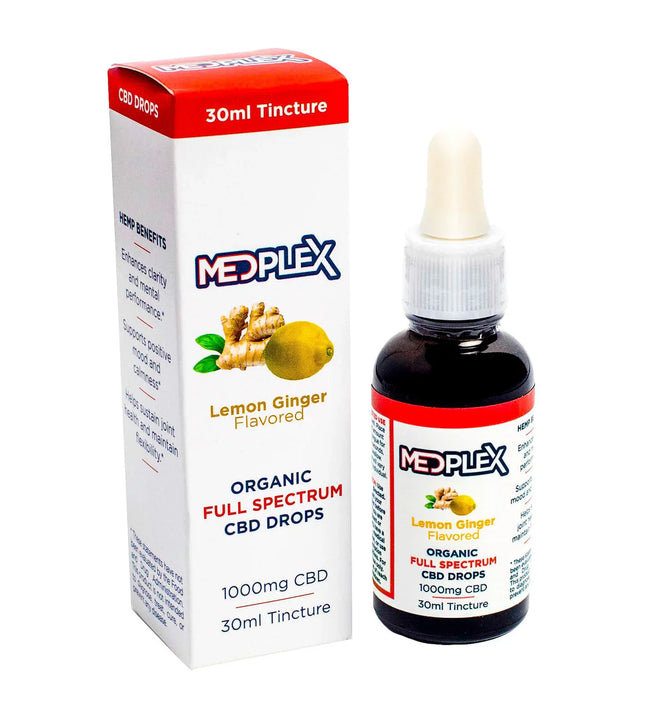 Lemon Ginger CBD Oil  Tincture Drops 1000mg Full Spectrum