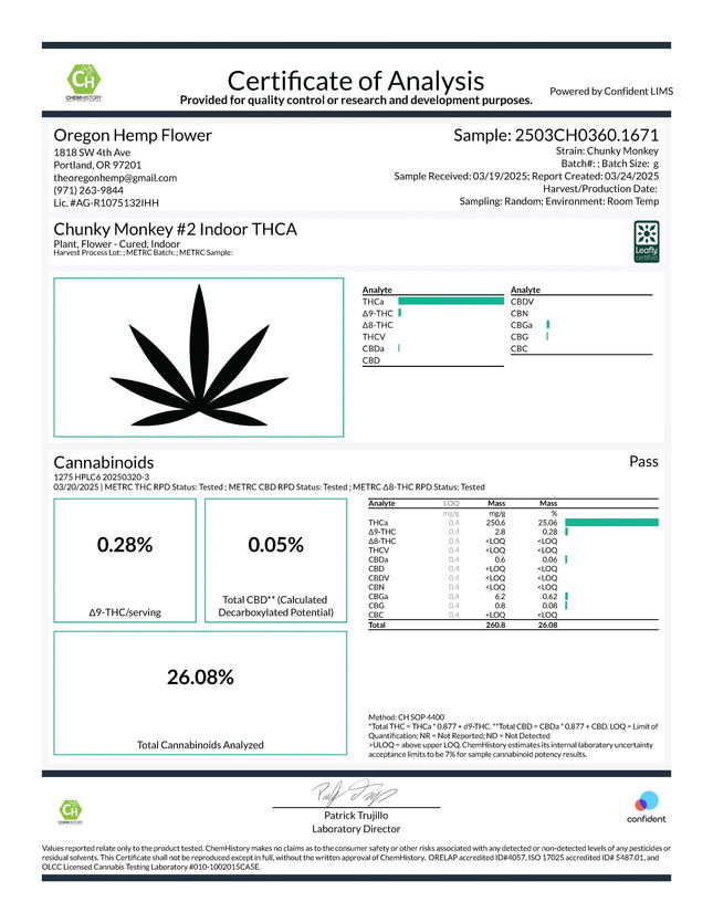 Skunky Monkey THCa Flower Indica 10g 🟣