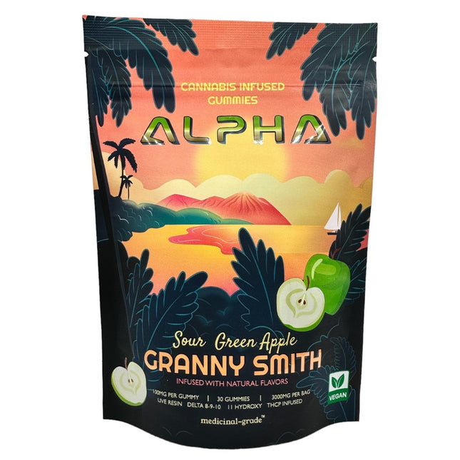 THC Gummies Green Apple 3600mg 30 Pack