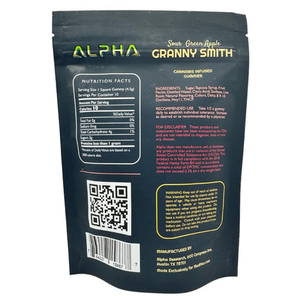 THC Gummies Green Apple 3600mg 30 Pack